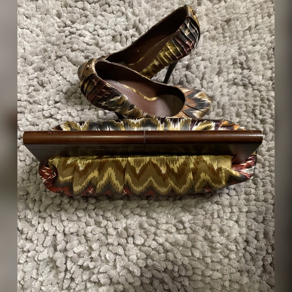 Aldo Camo-Multi Jaylona Pleated Satin Pumps - Picture 3 of 3